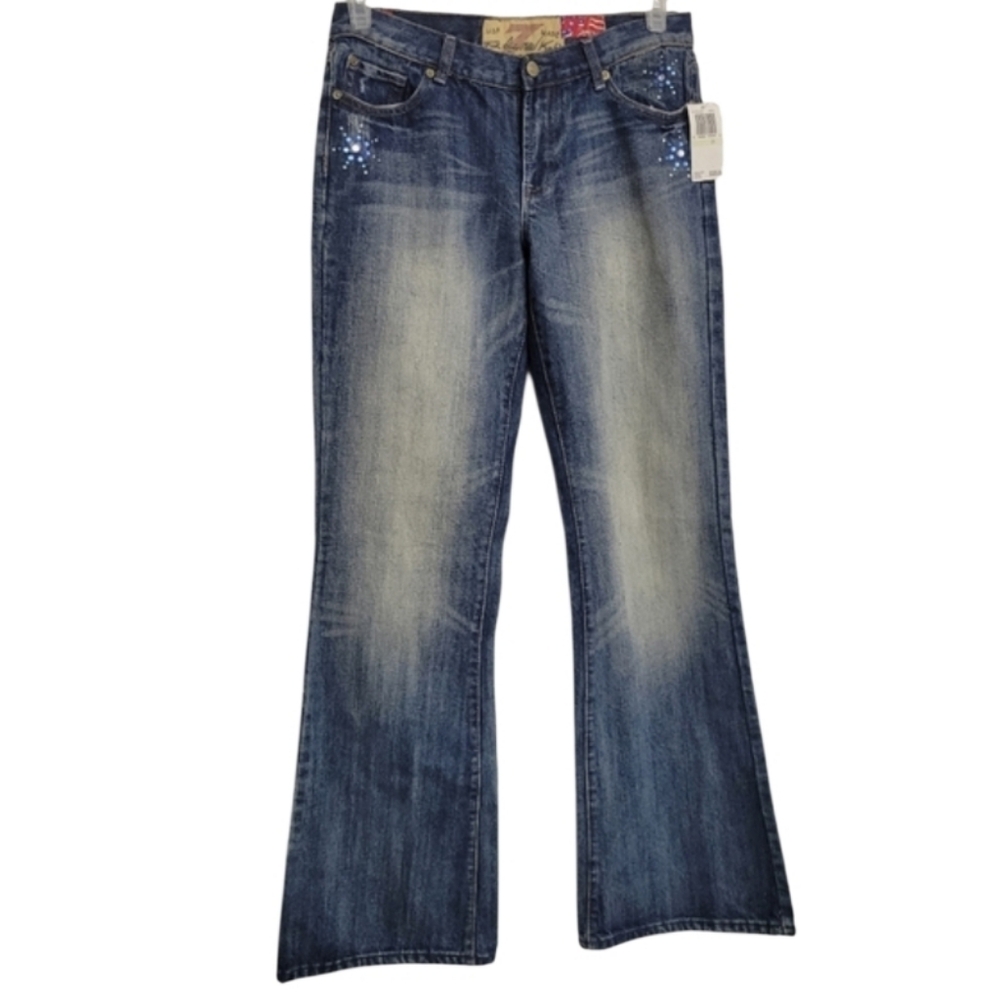 NWT 2005 $325 Great China Wall 7 For All Mankind Cowgirl Boot Cut Jeans Size 31